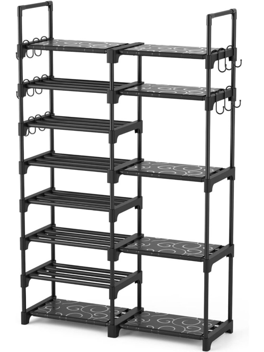 8-Tier Metal Shoe Rack Organizer for Closet & Entryway - Holds 26-32 Pairs
